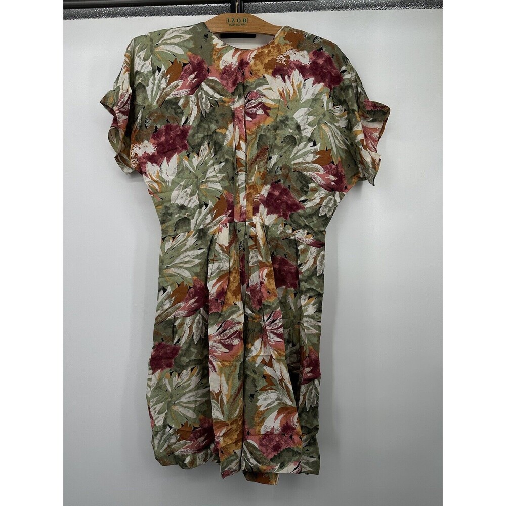 vtg LA Gal California 80's floral dress - flowy romantic lace collar-size 13 USA